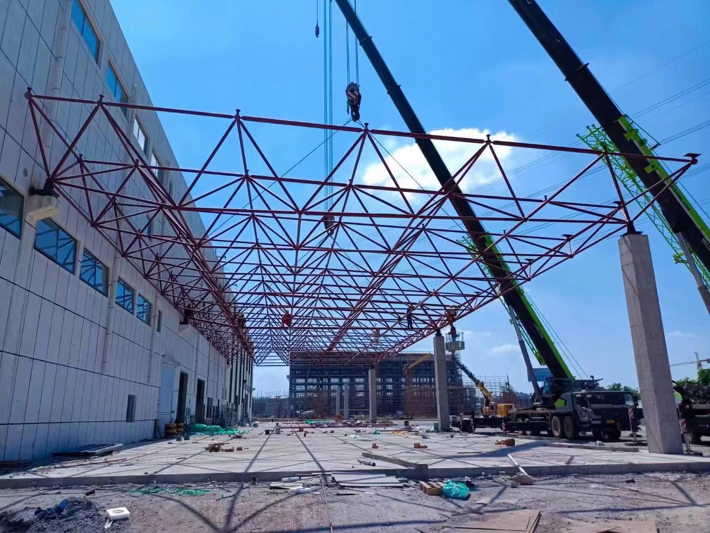 湘乡江苏宿迁国望高科纤维公司 -生活楼网架 成品库网架 立体库网架